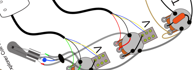 Gibson & Epiphone Explorer Coil Splitting Wiring Diagram & Fitting Instructions