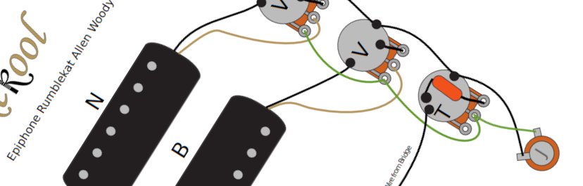 Epiphone Rumblekat Allen Woody Bass Wiring Diagram & Fitting Instructions