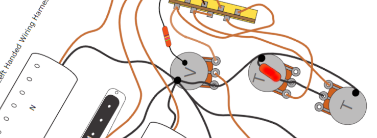 Stratocaster HSH Left Handed Wiring Diagram & Fitting Instructions
