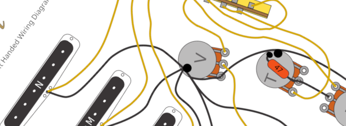 Fender Stratocaster Left Handed Wiring Diagram & Fitting Instructions