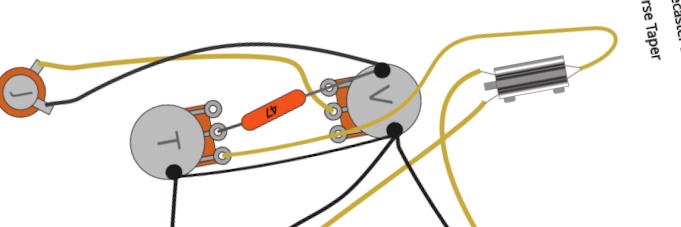 Fender Telecaster Left Handed with 3 Way Toggle Switch Wiring Diagram & Fitting Instructions