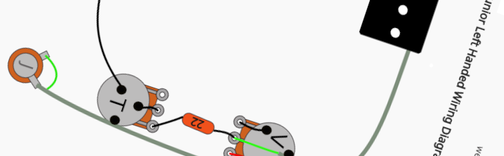 Epiphone & Gibson SG Junior Left Handed Wiring Diagram & Fitting Instructions