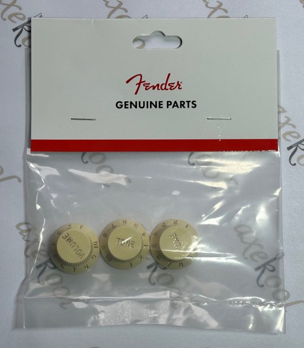 Fender Original Replacement Parts Stratocaster knobs for CTS Pots Aged White