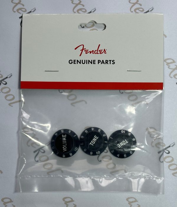 Fender Original Replacement Parts Stratocaster knobs for CTS Pots Black