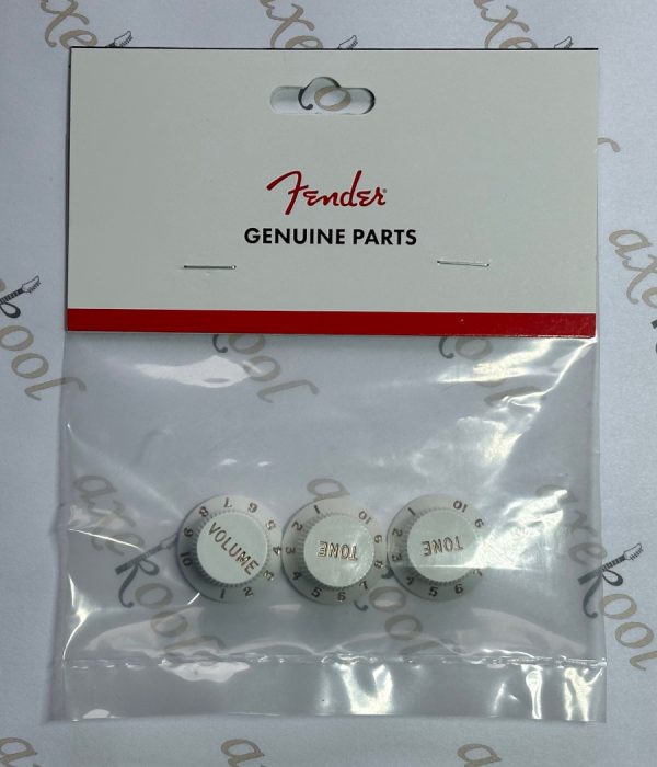 Fender Original Replacement Parts Stratocaster knobs for CTS Pots White